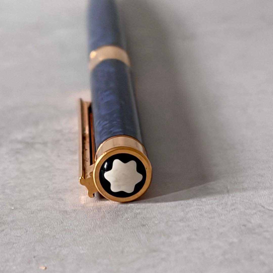 【希少✨】モンブラン　ノブレス　ブルーマーブル　ラピス✨　ボールペン　ツイスト