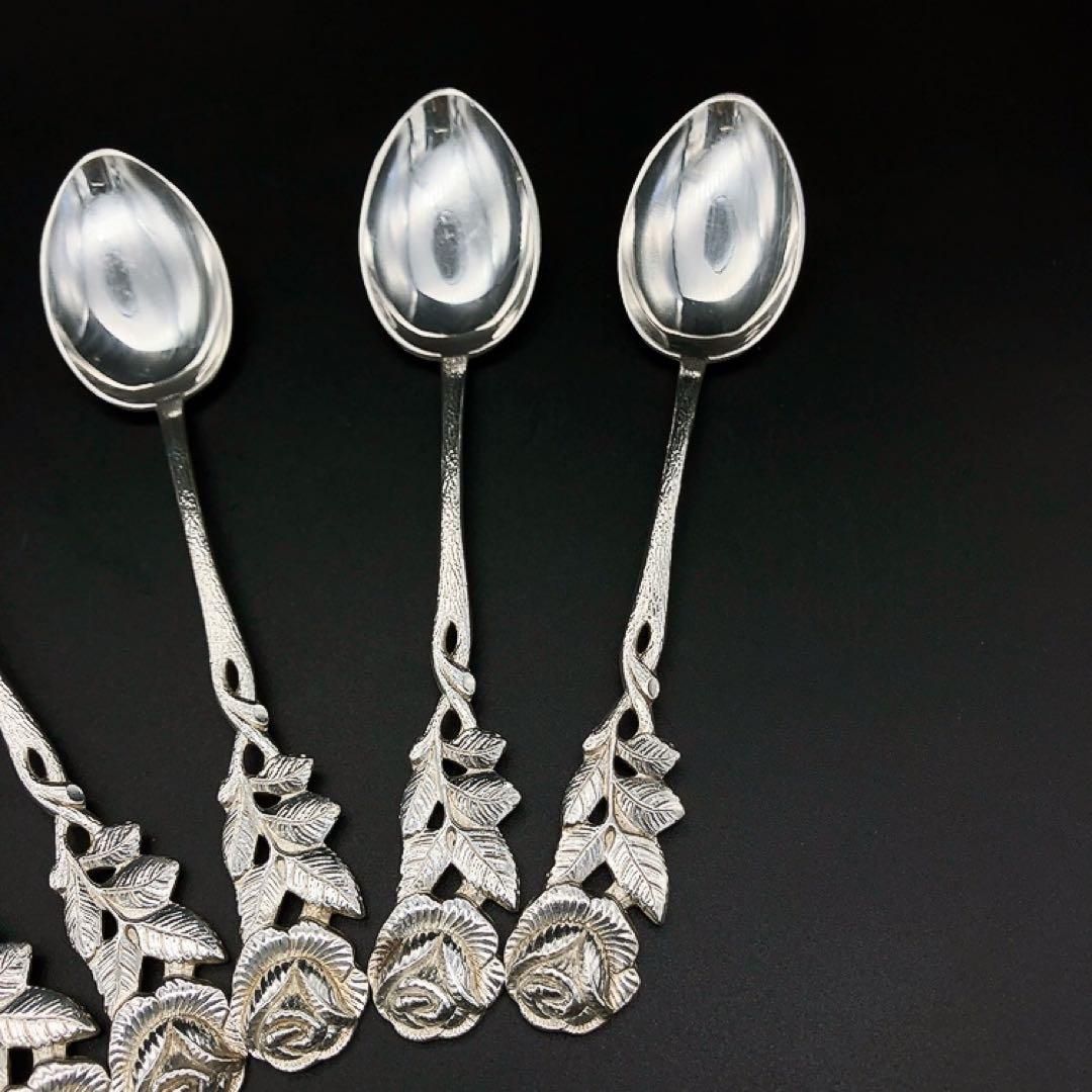 ドイツ ANTIKO アンティークスプーン 5本 ヒルデスハイムローズ 薔薇