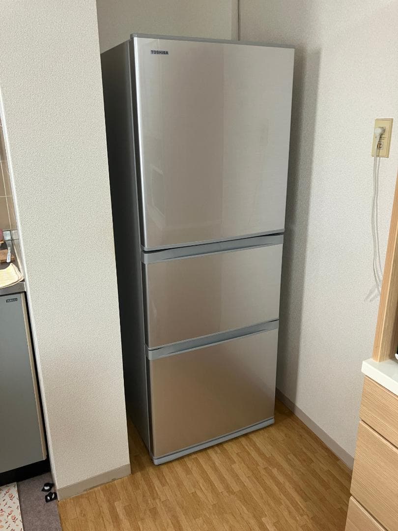 再出品【美品・動作良好】東芝 冷蔵庫 GR-G34S 340L 3ドア シルバー