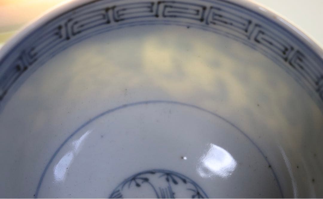 1003 時代　染付　龍紋蓋茶碗5客　送料込み1005