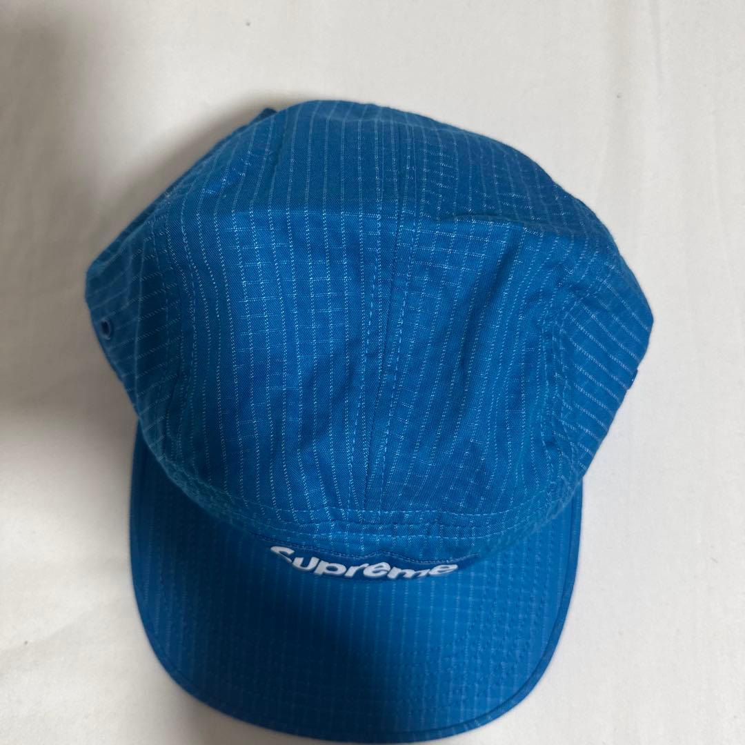 【レア】Supreme Overdyed Ripstop Camp Cap 青