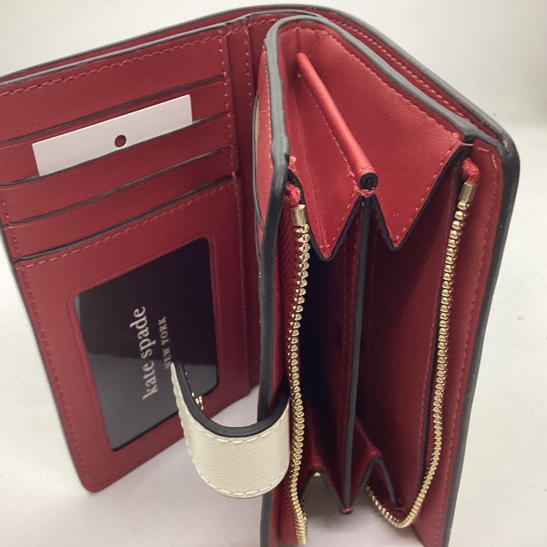 kate spade てんとう虫プリント 二つ折り財布