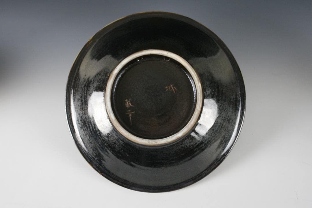 壺屋焼　金城敏幸　海老魚文尺皿(一枚焼)