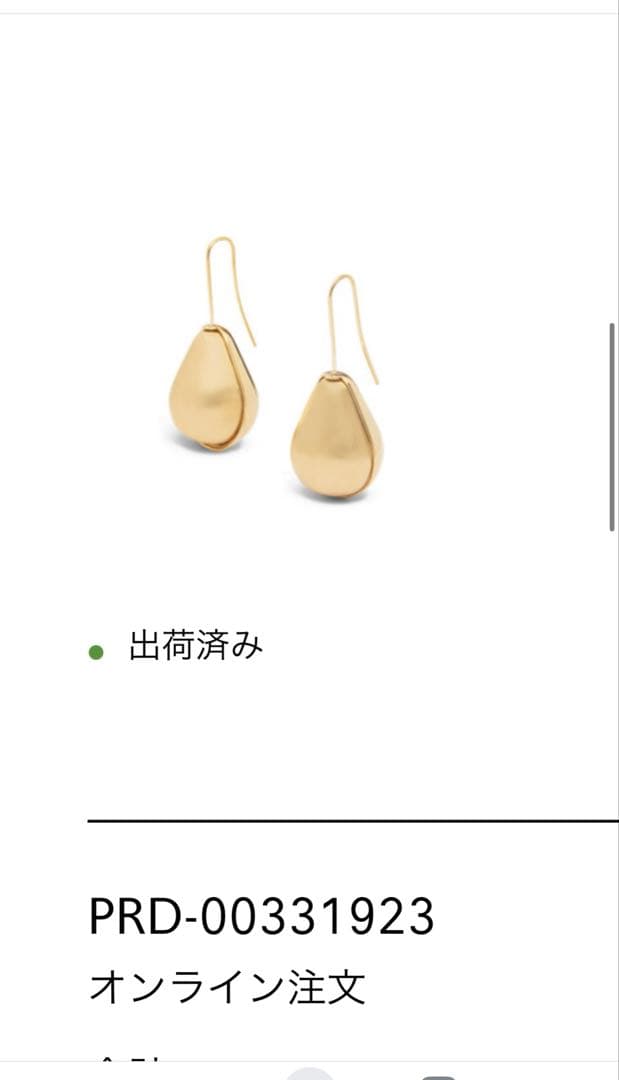LOEWE ゴールドドロップ型ピアス