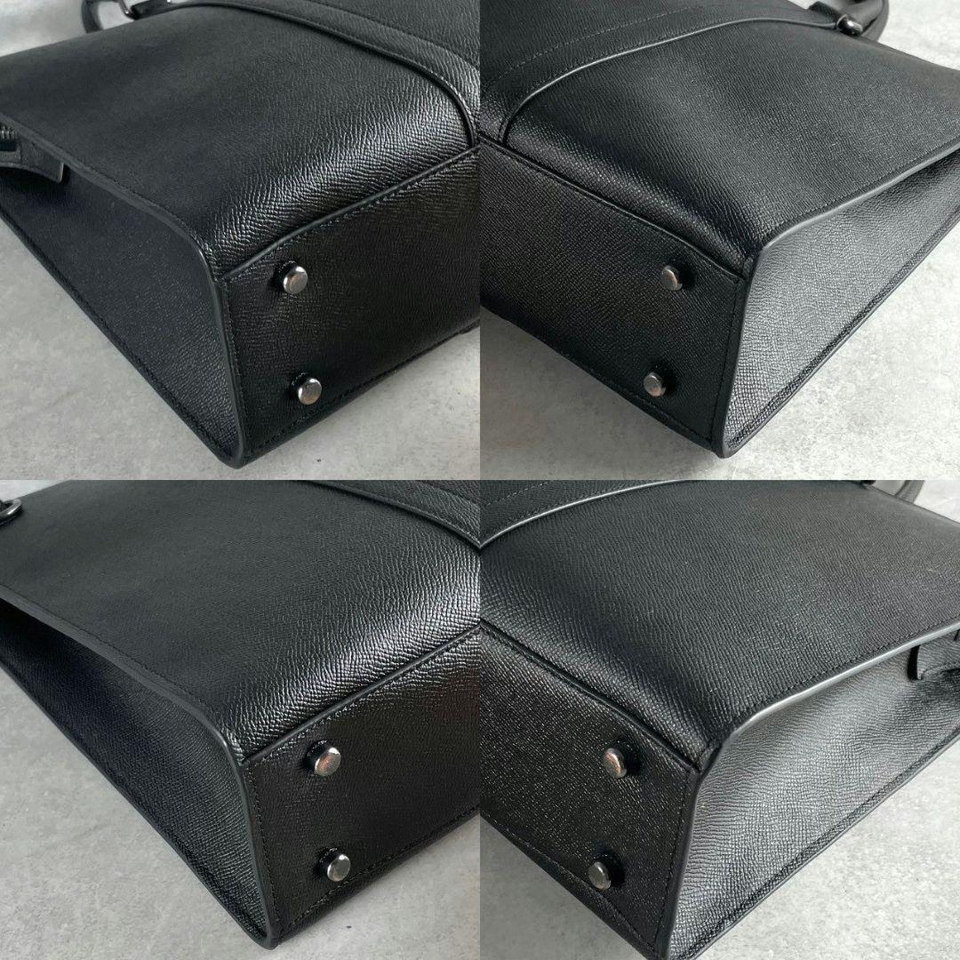 極美品 コーチ グラハム 2way ジップブリーフ ビジネス レザー A4可 黒