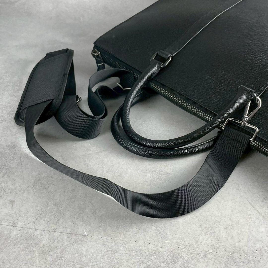 極美品 コーチ グラハム 2way ジップブリーフ ビジネス レザー A4可 黒