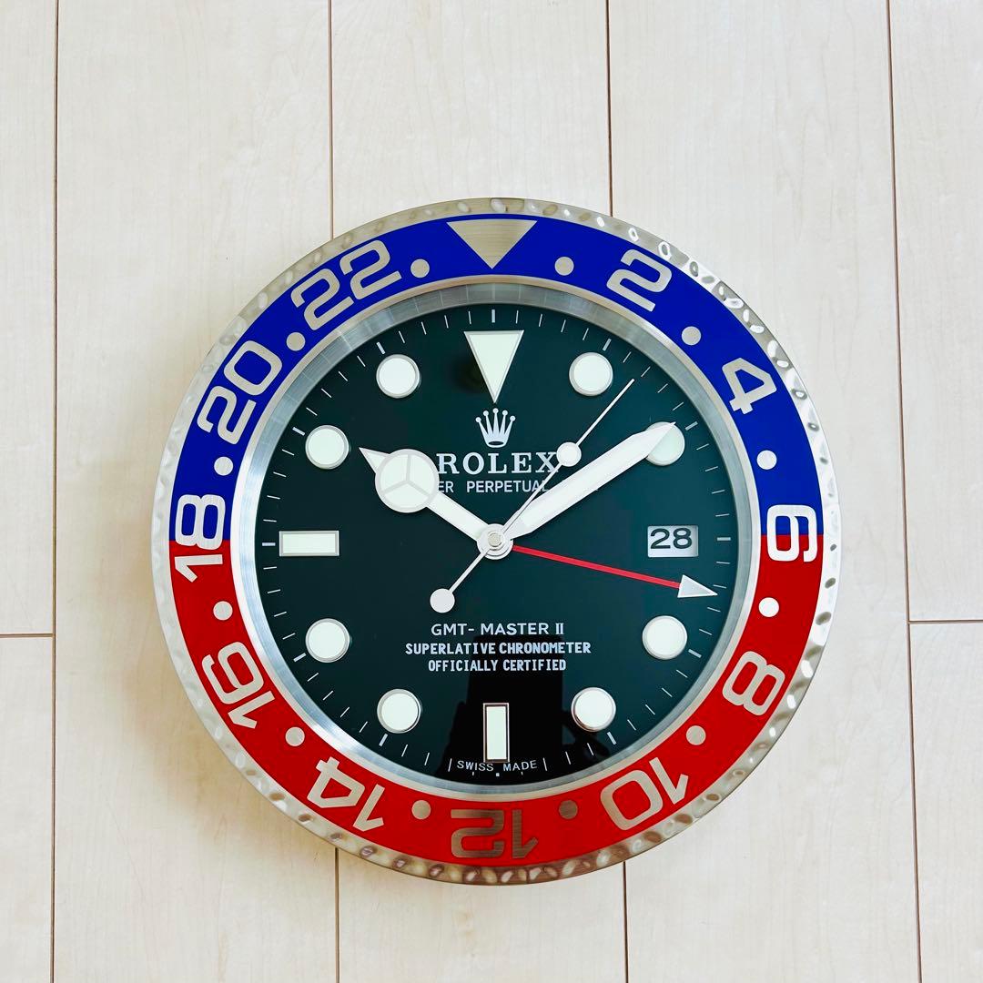 ロレックス販促品　GMTマスターⅡ 《ペプシ 》掛け時計　新品未使用