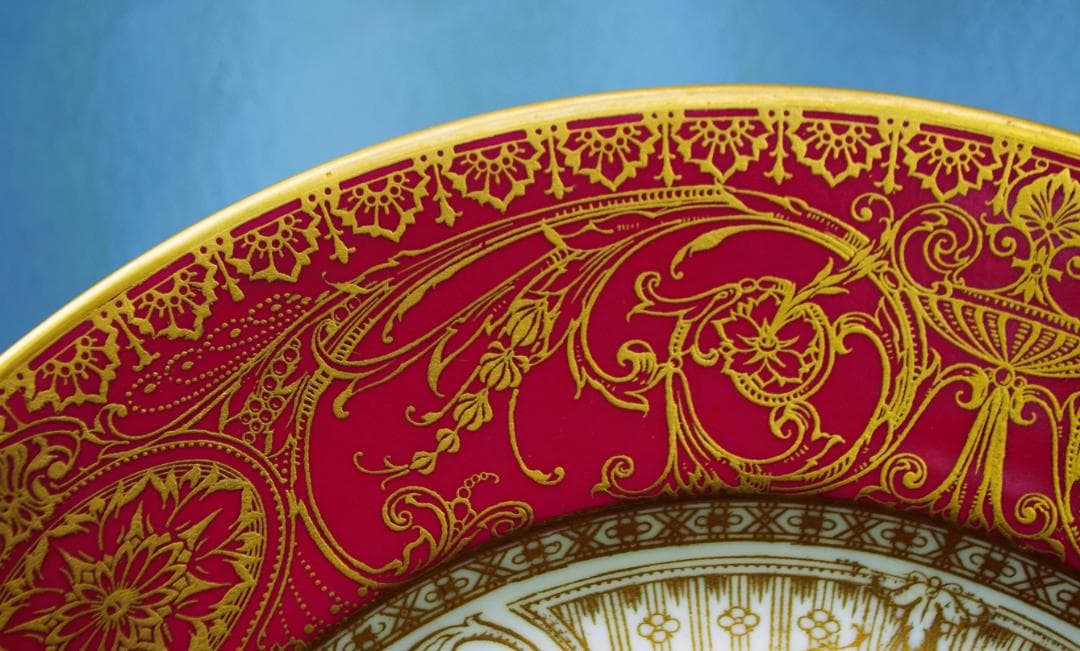 1926年 ロイヤル・ウースター　W.H.Austin画　キャビネットプレート