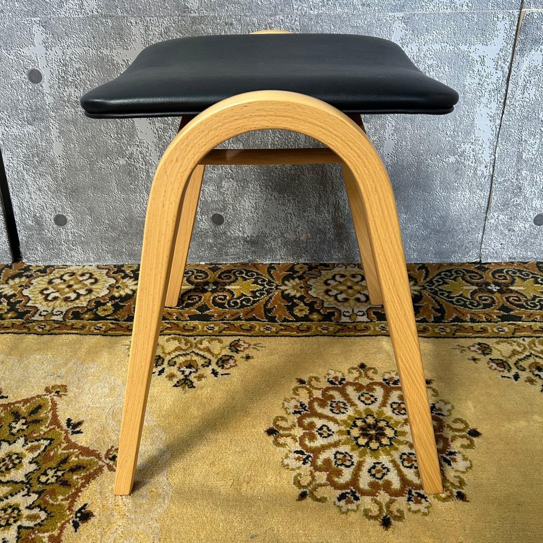 ꧁秋田木工 AKIMOKU꧂NO.202 剣持スツール PVCレザー 剣持勇