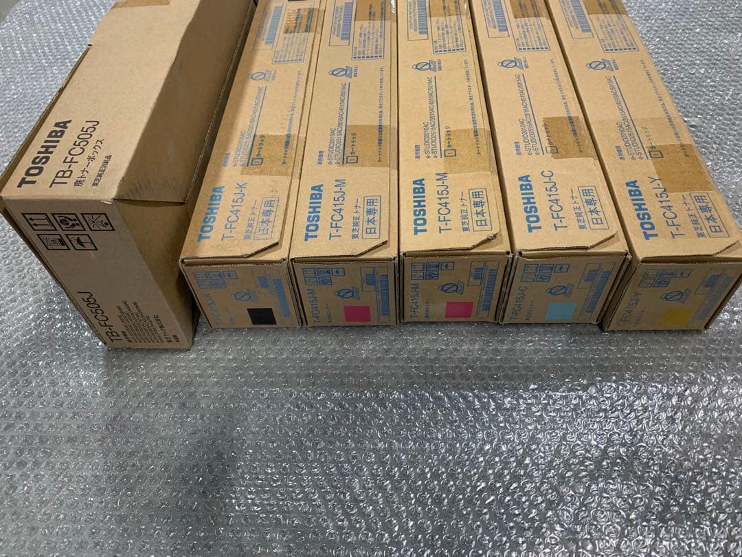東芝 純正トナー T-FC415J 5本　廃トナーボックス1個