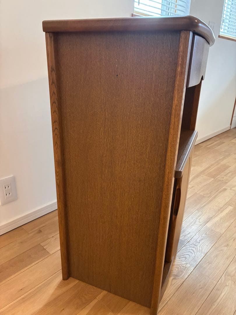 浜本工芸 ナラ 無垢材 電話台 ファックス台