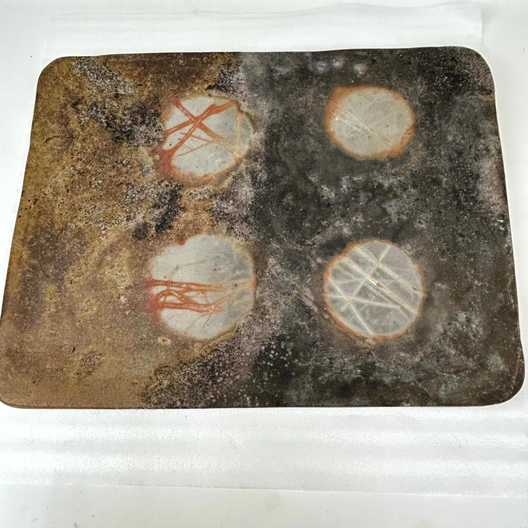 備前焼　末石高仙　陶板　重厚　置物　飾り板　8.2㎏　共箱無し