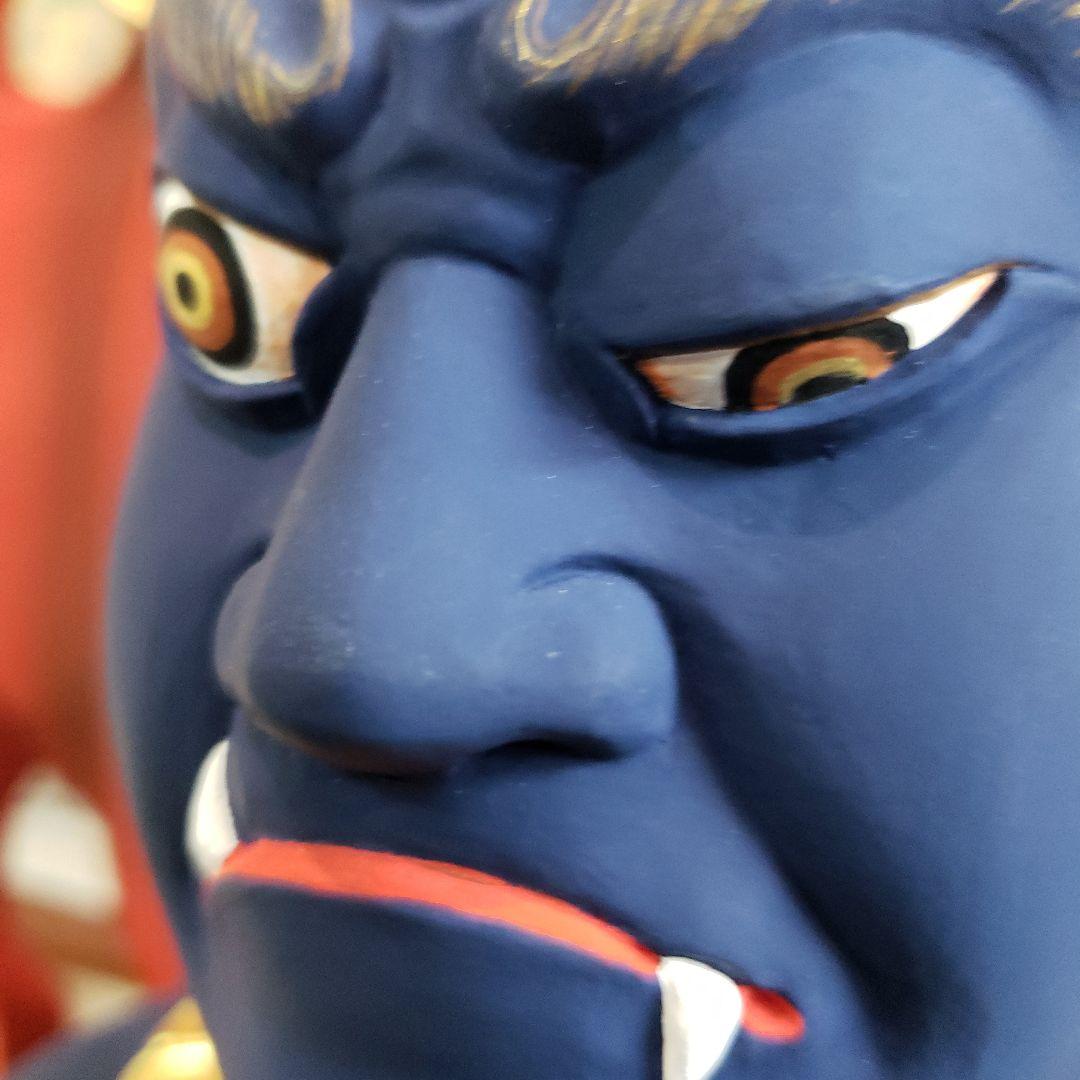 Ｂフライデー送料無料★極彩色 不動明王三尊像2尺★矜羯羅童子・制多迦童子1尺