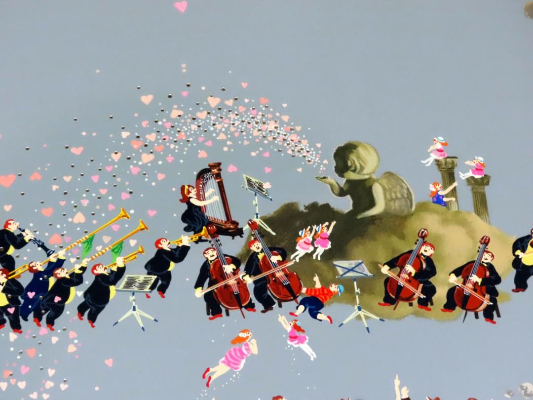 【ヒロ・ヤマガタ】　パリスオーケストラ　シルクスクリーンシート　山形博導　額装可