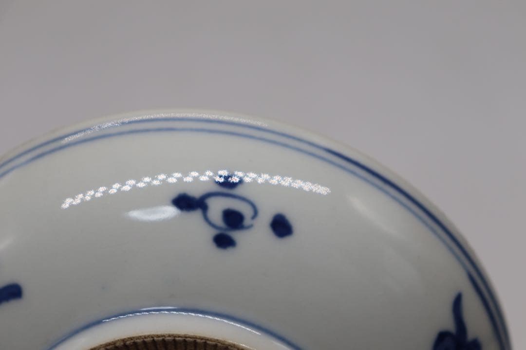 中国　明時代　染付花模様皿　アンティーク　送料込み0405