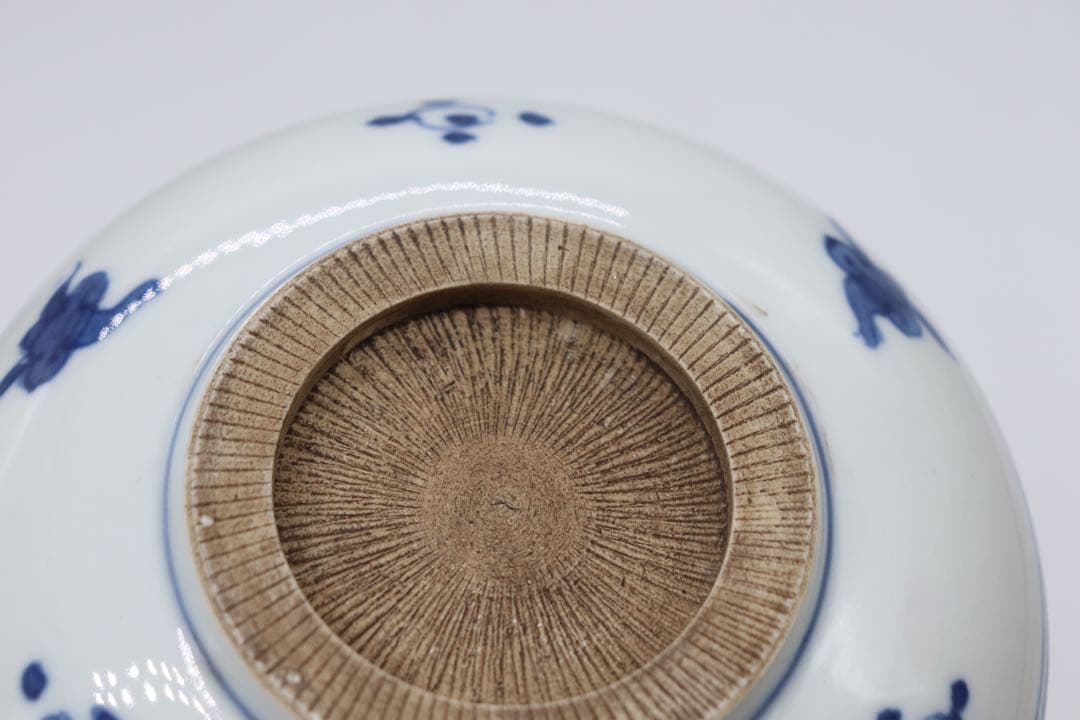 中国　明時代　染付花模様皿　アンティーク　送料込み0405