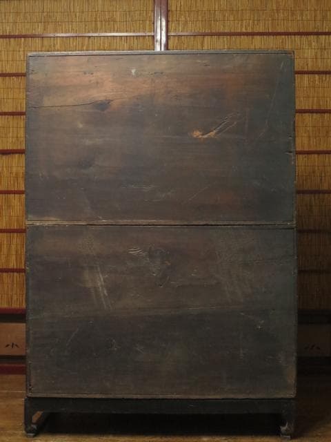 李朝古民具 朝鮮美術 朝鮮古民芸 古無垢材 真鍮金具 時代 二層箪笥 朝鮮箪笥