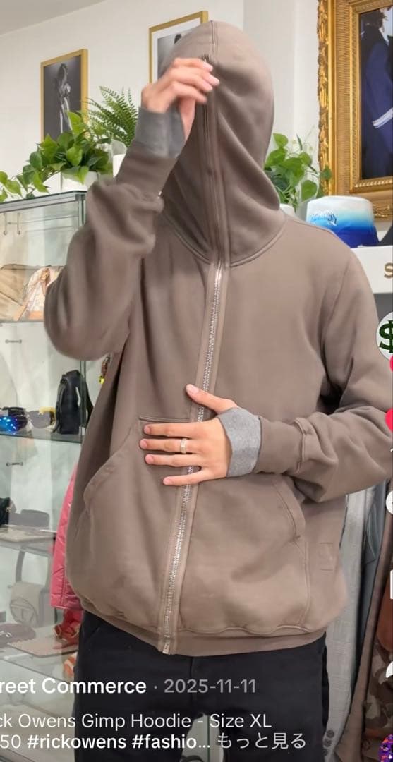 トップス rick owens drkshdw gimp hoodie