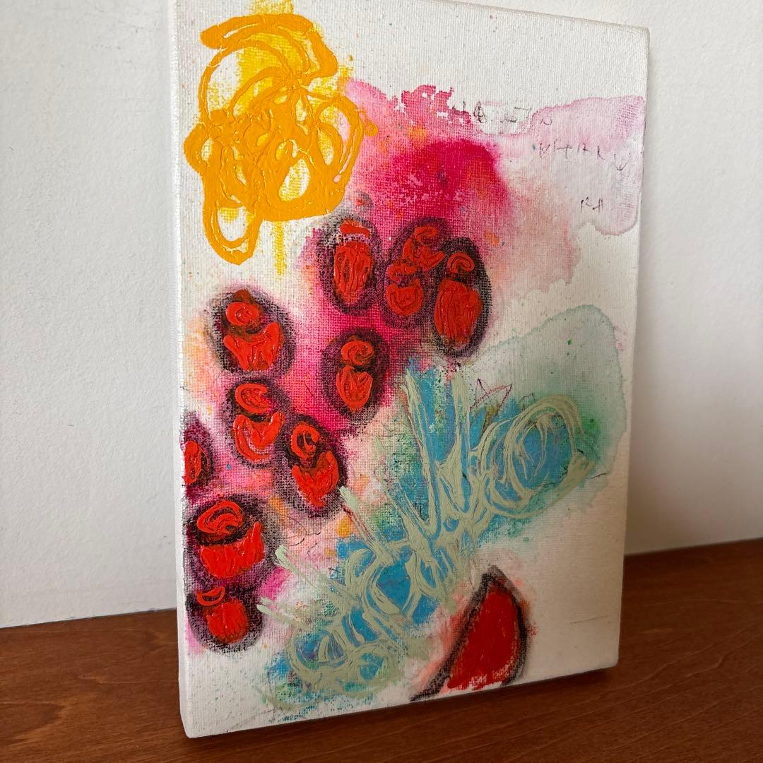 【新春！お値下げ！】北村直登　原画　花　小型 色彩豊か