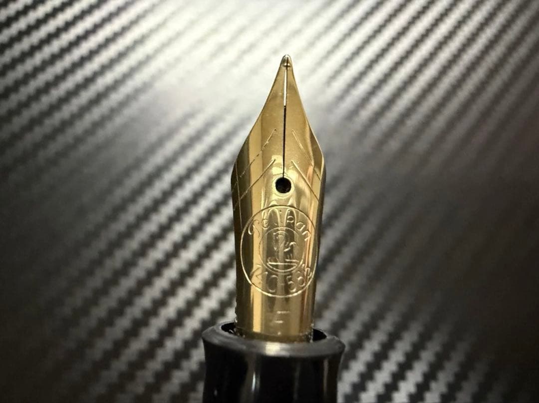 極美品 ペリカン 400 緑縞 F 細字 万年筆