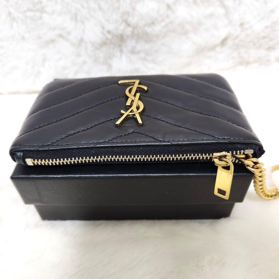 ✨美品✨サンローラン　ケース　キーリング　カサンドラ　キルティング　YSL