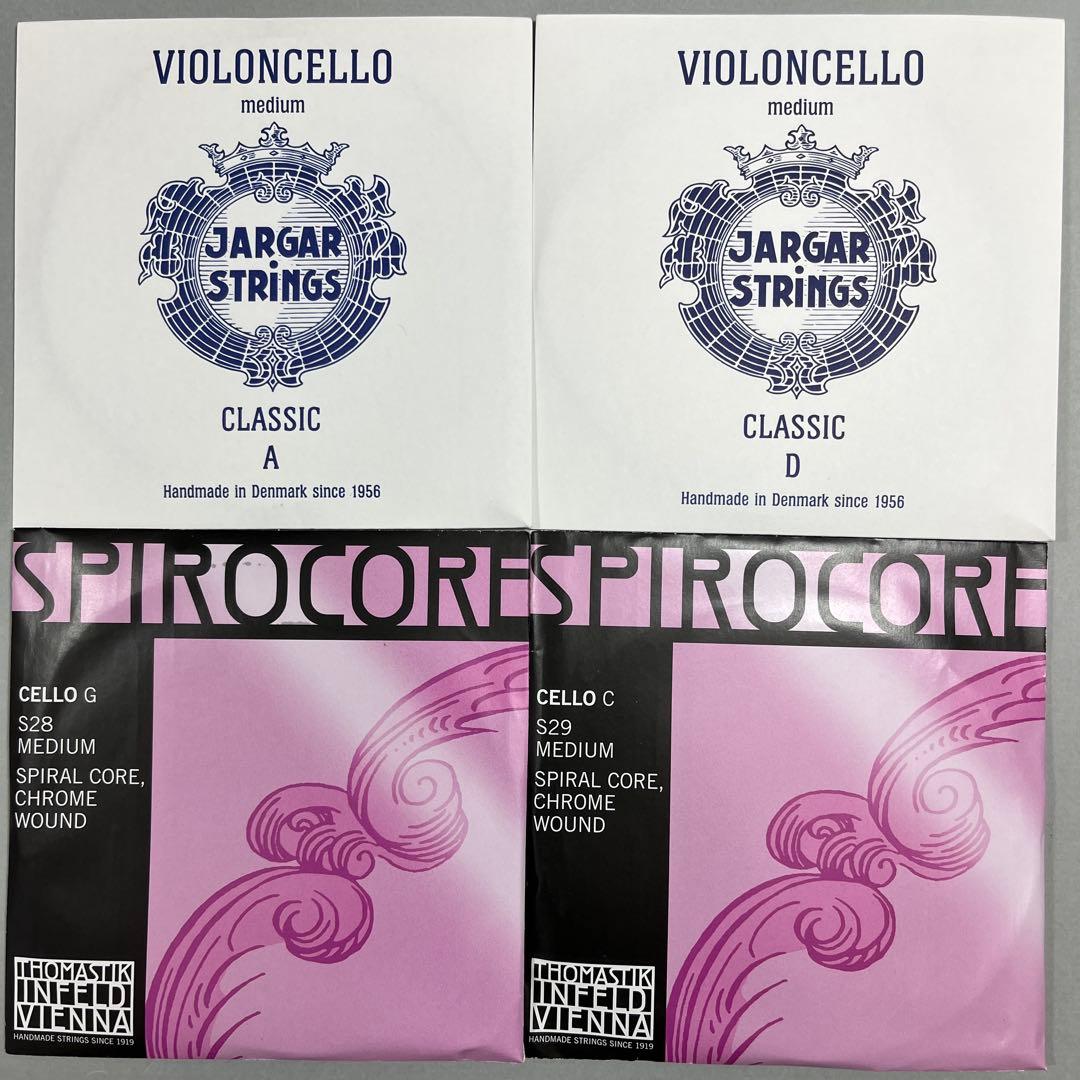 【新品】チェロ弦セット　ヤーガー AD スピロコアGC