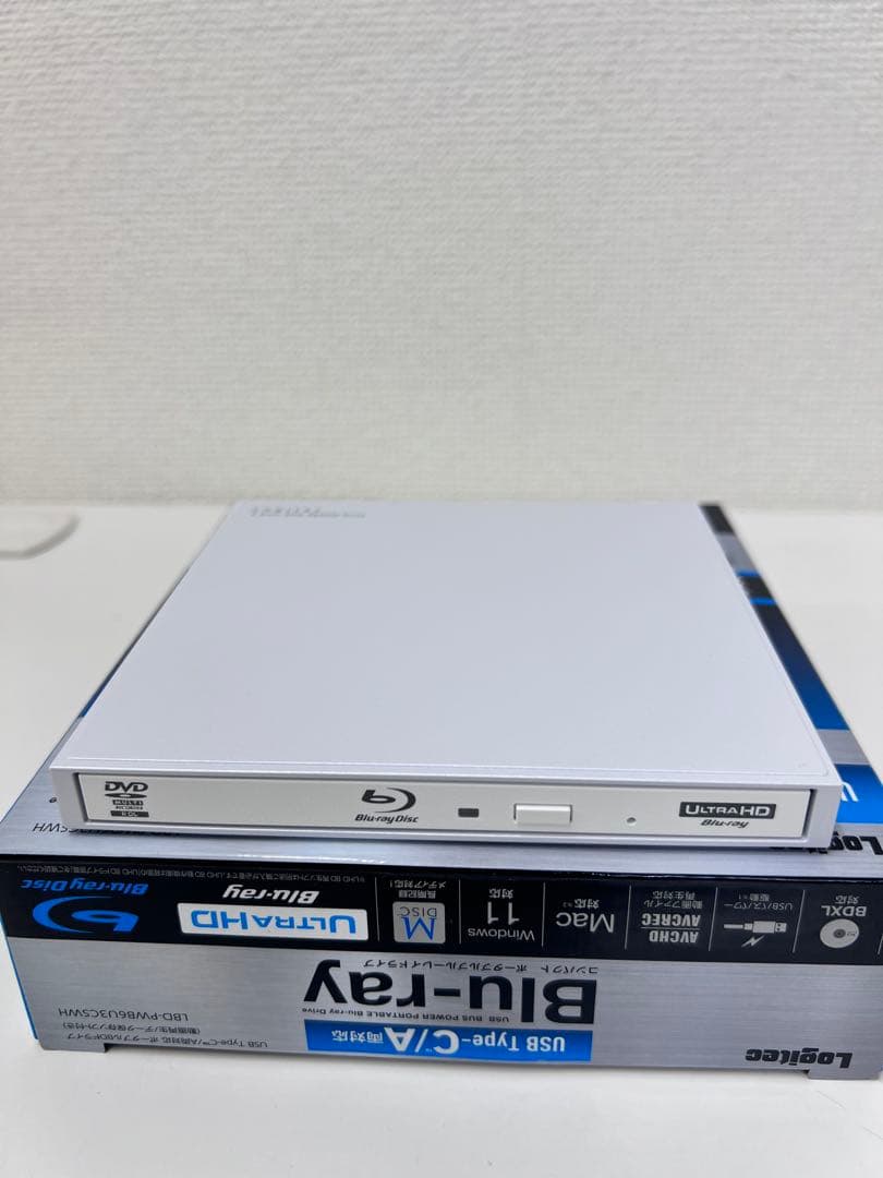 12P2#4ロジテック ブルーレイドライブ 外付けLBD-PWB6U3CSWH