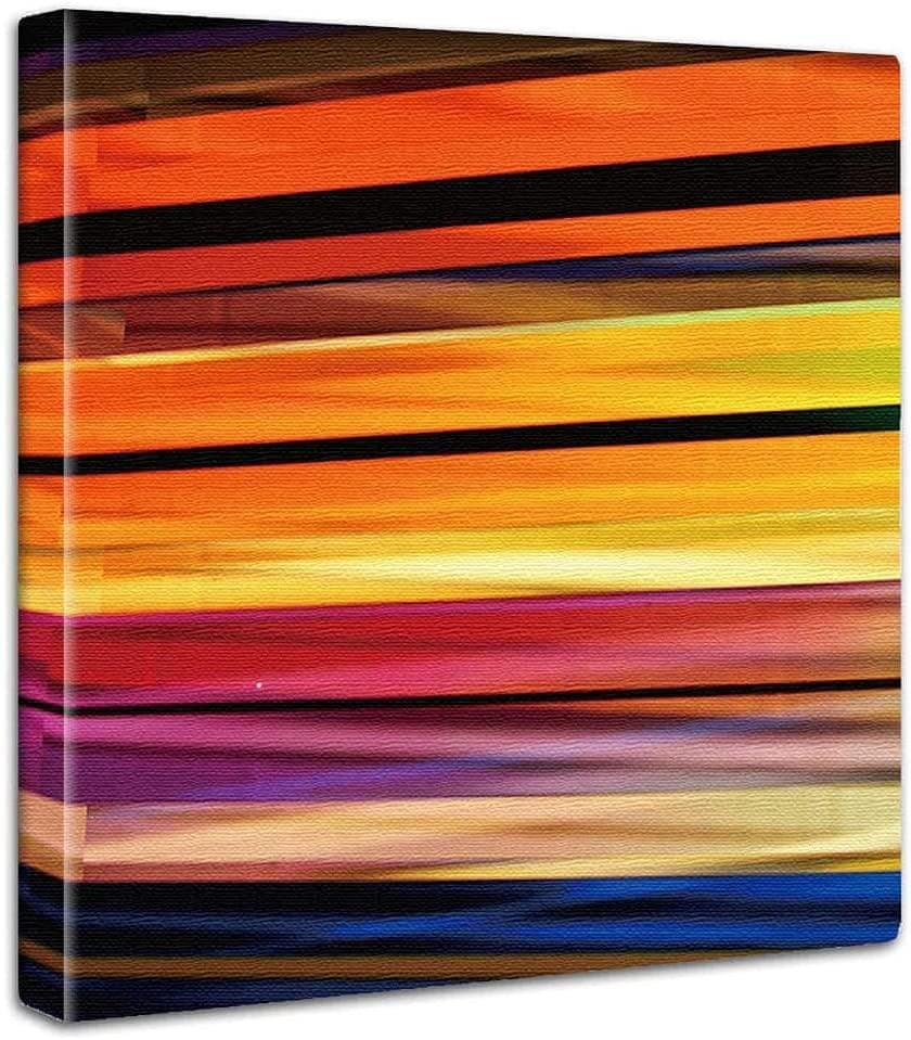 ボーダー カラフル アートパネル日本製 pop-0003_30× 30_新品