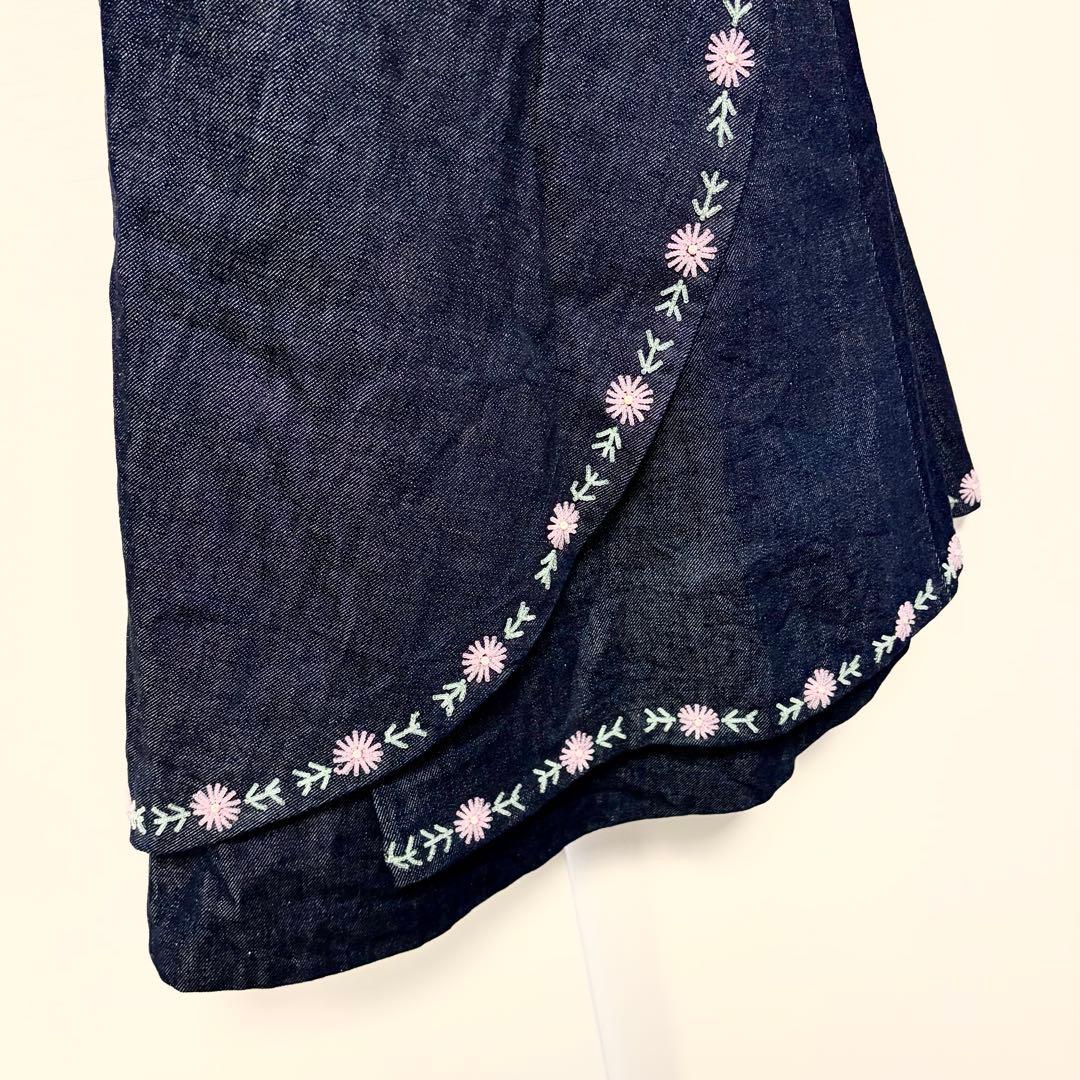 （美品）COMME des GARCONS tricot デニムスカート　ビーズ