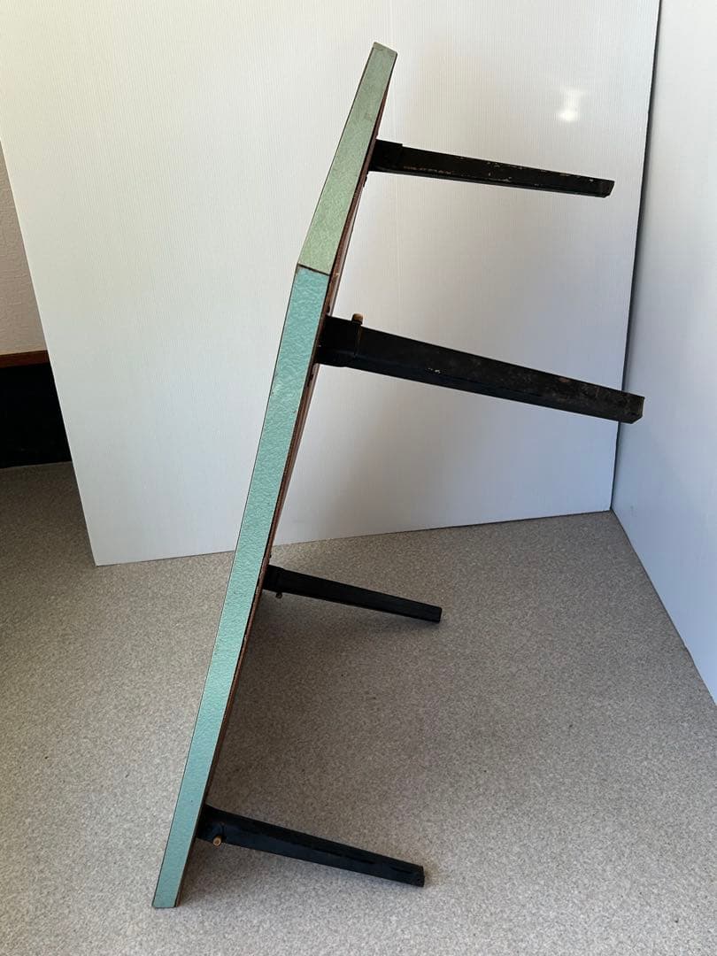 ヴィンテージ　昭和レトロ 鉄脚 折り畳み 座卓 机　テーブル ミッドセンチュリー