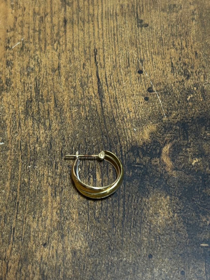 トリニティ　3連フープピアス（k18）（両耳）