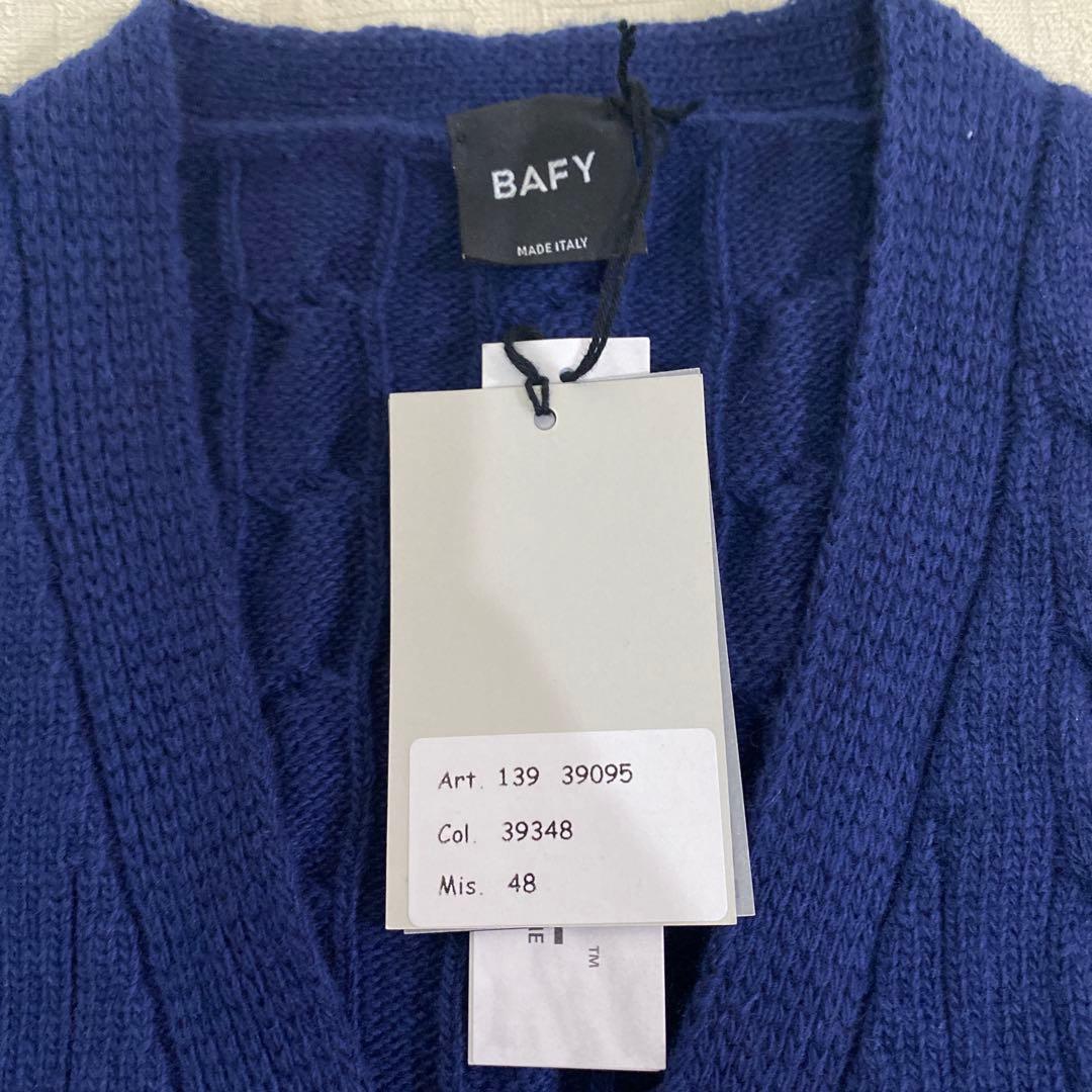 【未使用品】BEAMS F BAFY ケーブルニットベスト ネイビー サイズ48