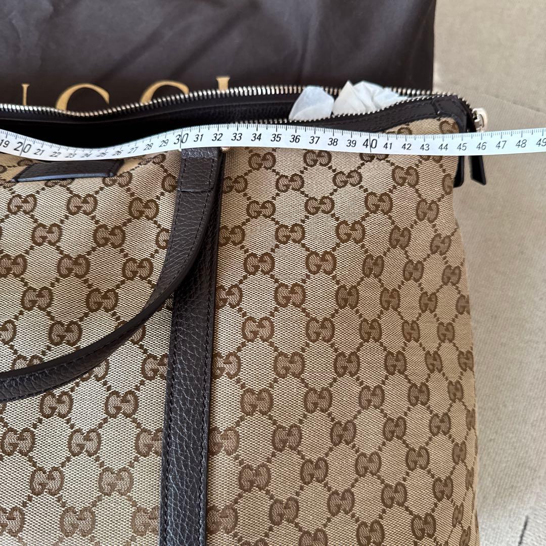 GUCCI GGキャンバス トートバッグ ベージュ/ブラウン