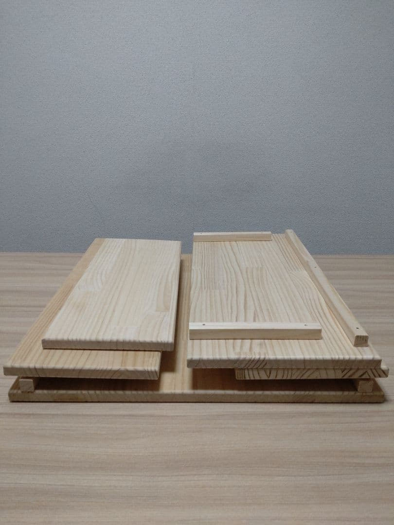 ☆完成品☆折りたたみできる レジカウンター 収納棚付☆