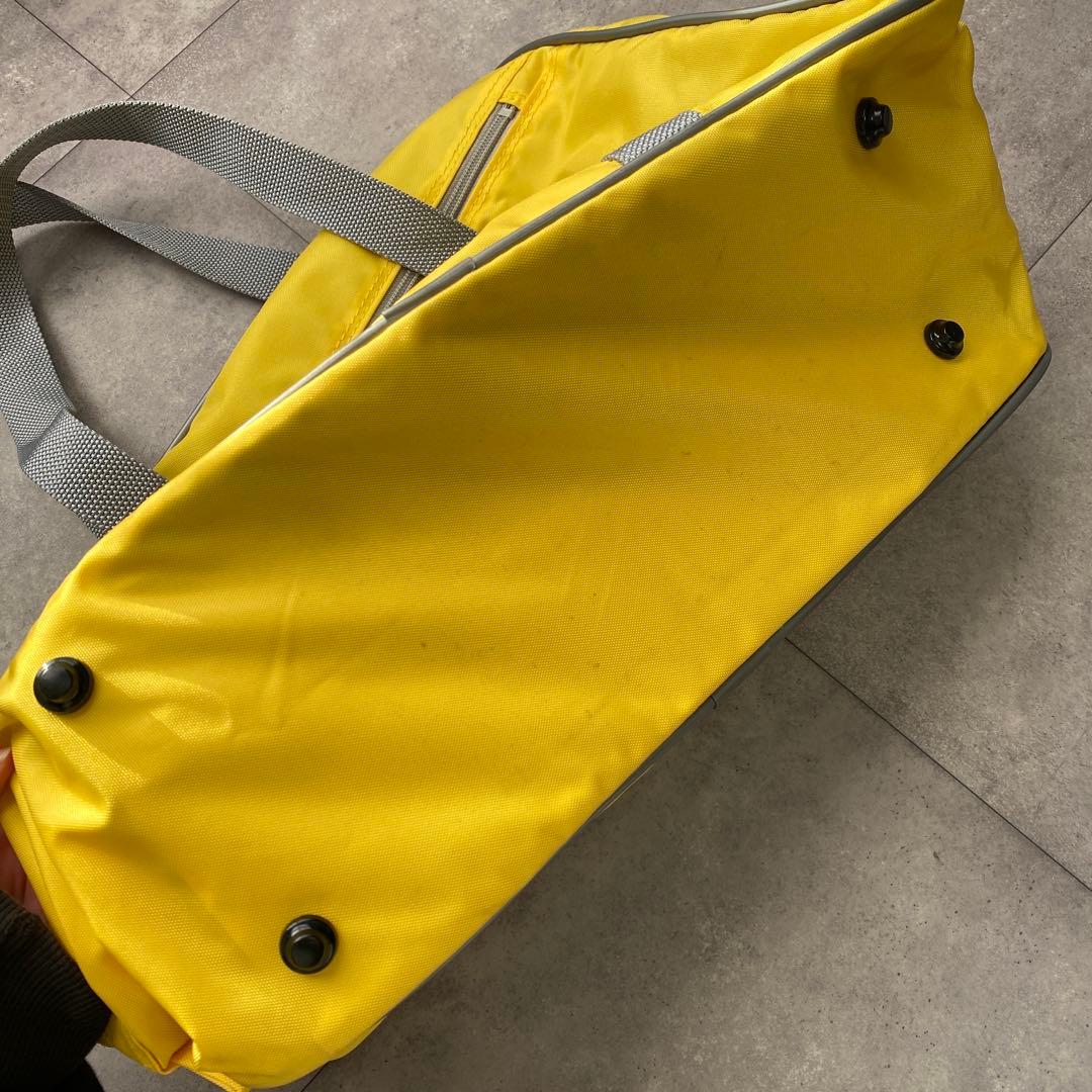 ワッぺ イエロー 黄色 旧型 ワールドペガサス スクバ スクールバッグ　Y2K