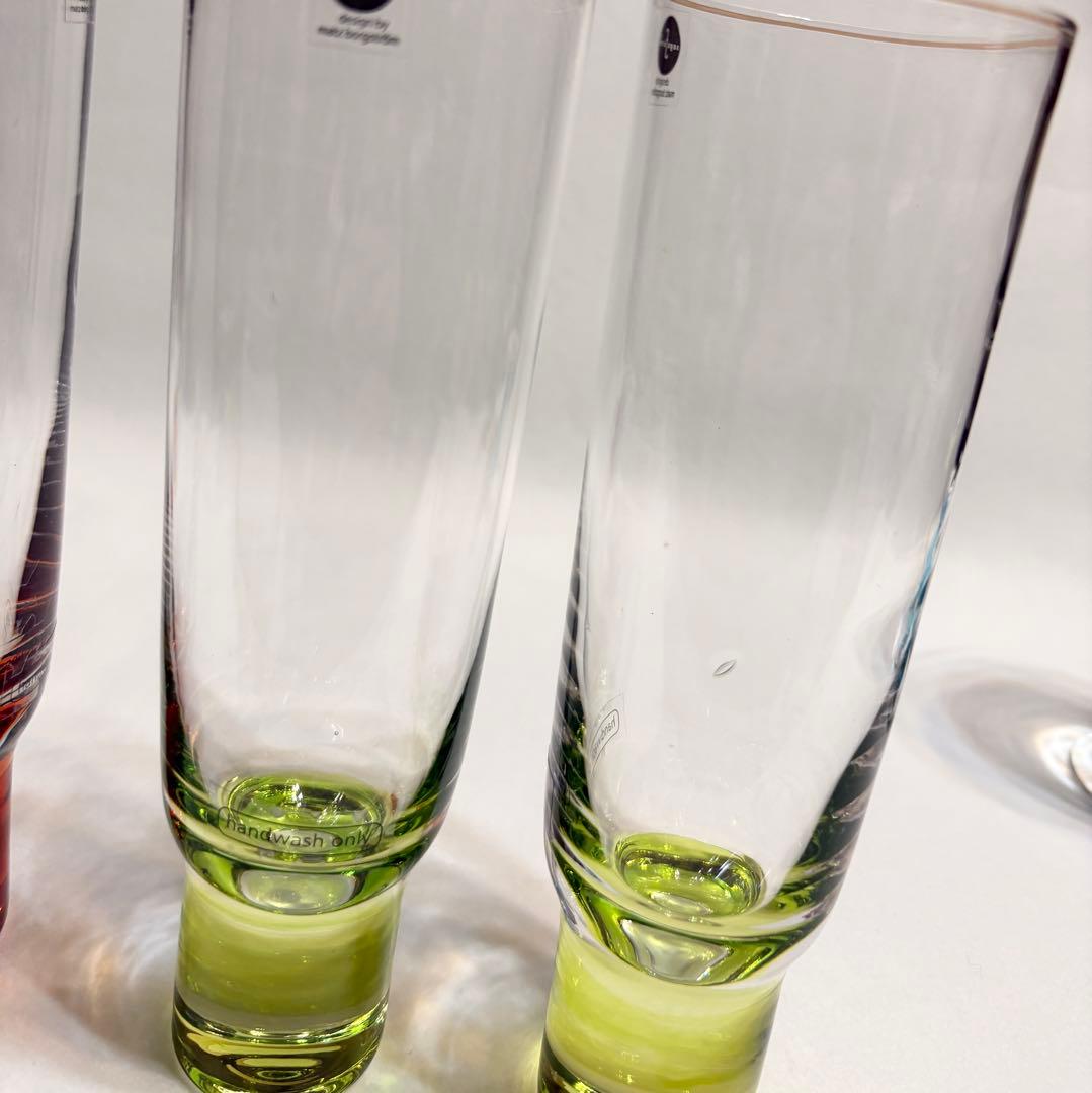 北欧 スウェーデン SAGAFORM マッツ・ベルグストロム グラス 6脚