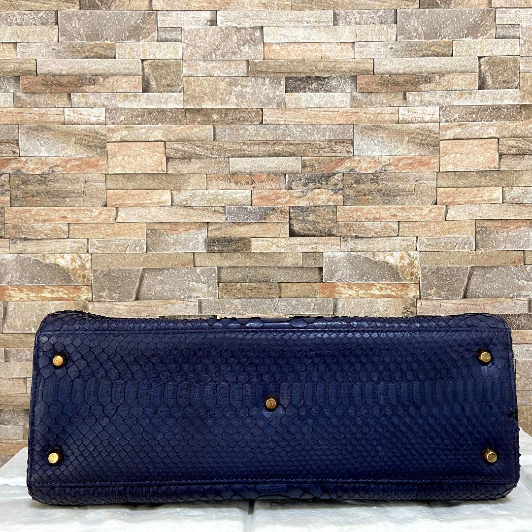 【美品】ANKH-JET　アンクジェット　パイソン　ハンドバッグ　パープル