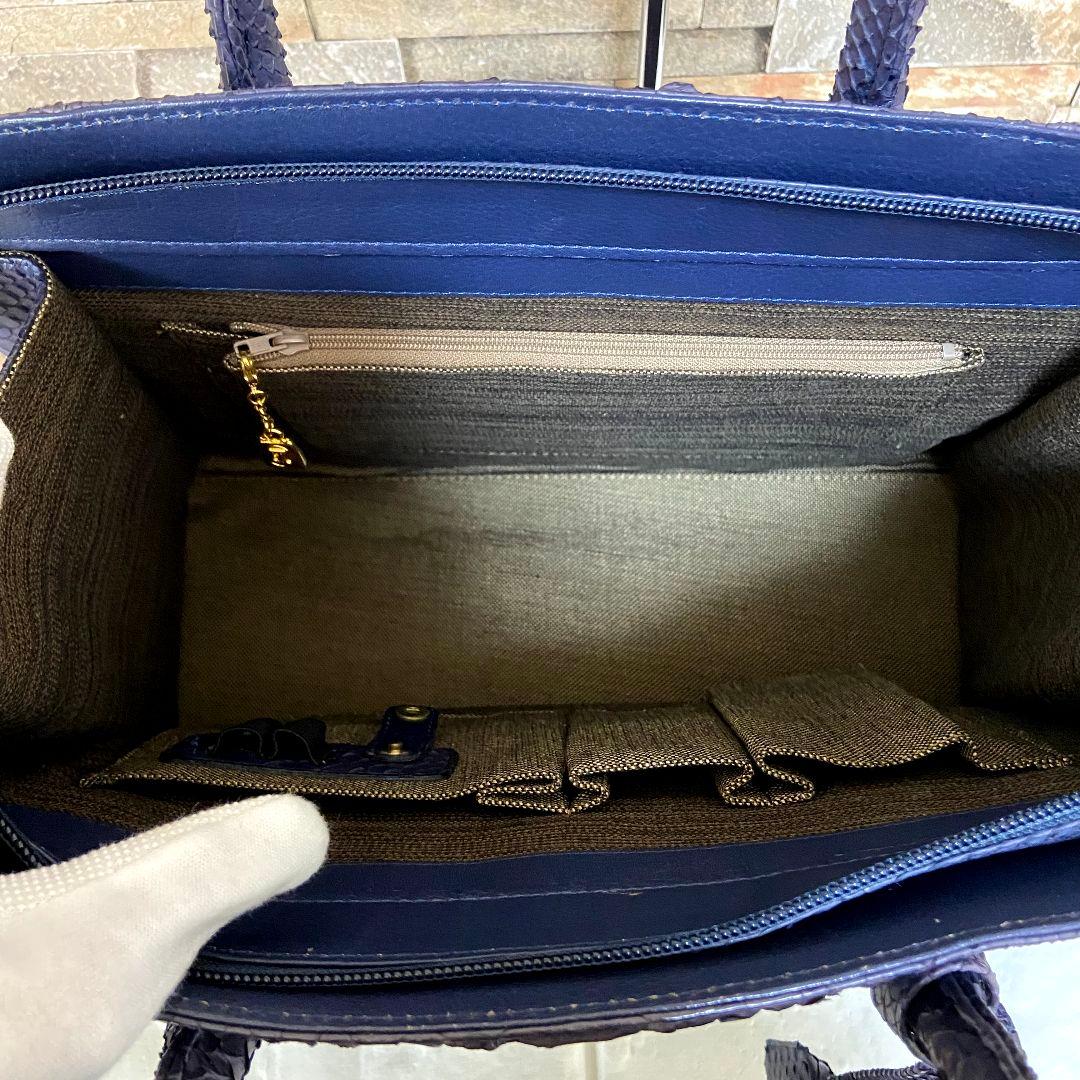 【美品】ANKH-JET　アンクジェット　パイソン　ハンドバッグ　パープル