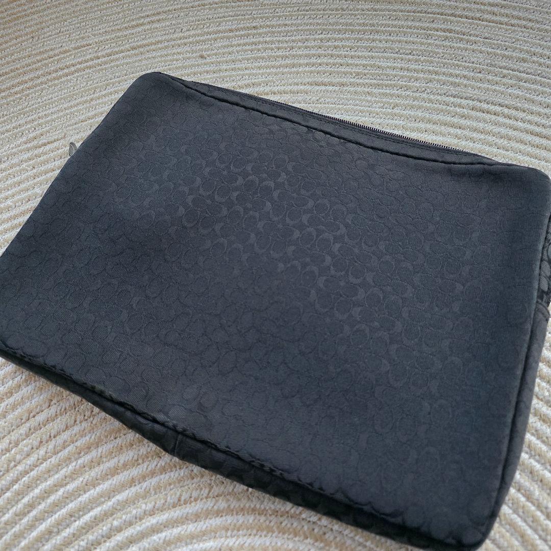 【希少モデル】COACH 黒 ナイロン ノートPCケース