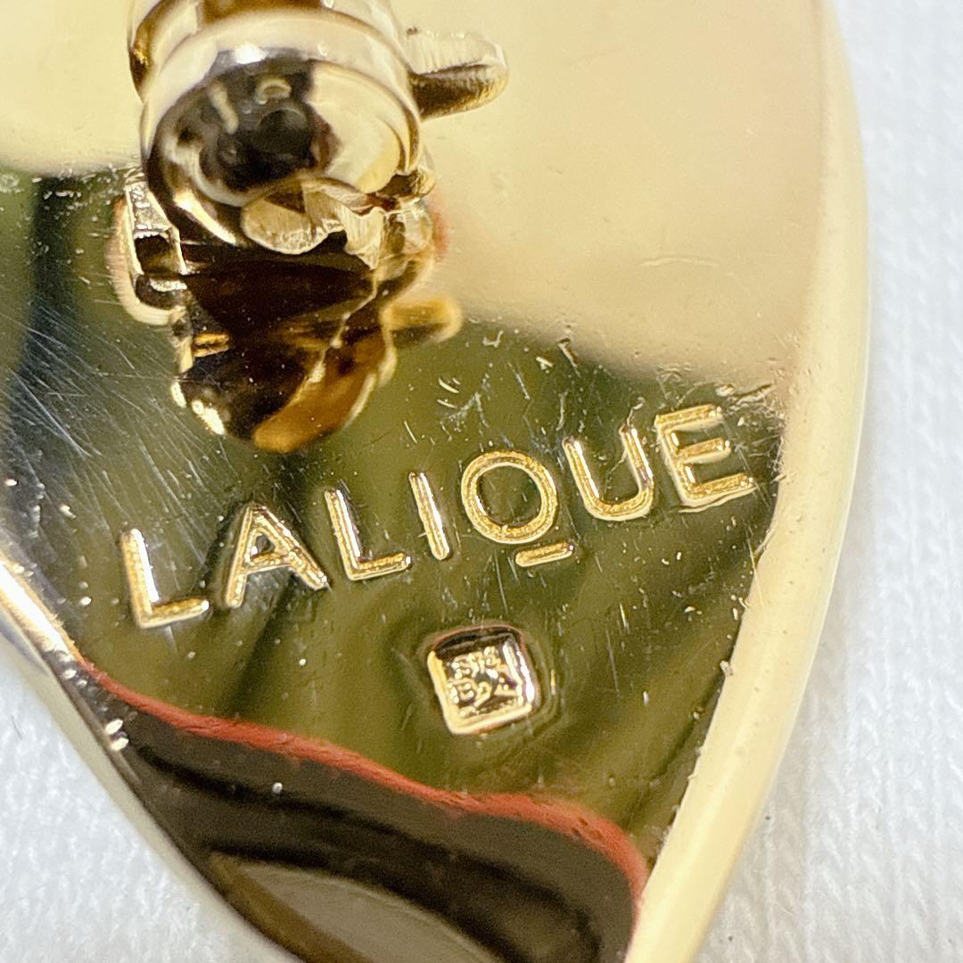 LALIQUE ラリック ゴールドカラー クリアガラス ブローチ