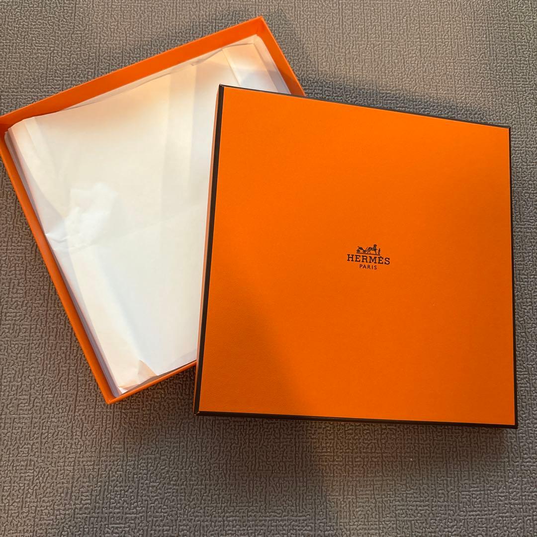 タグ付き　HERMES タオルハンカチ ジョーヌ/ローズ　未使用品