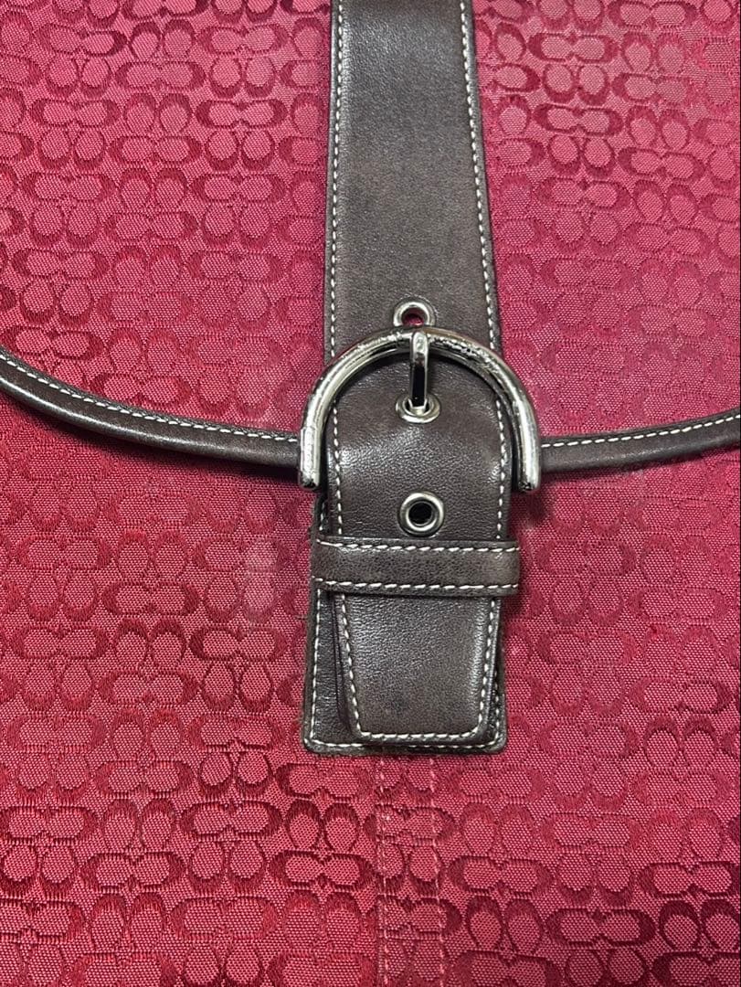 COACH シグネチャー ショルダーバッグ 保存袋付 中型