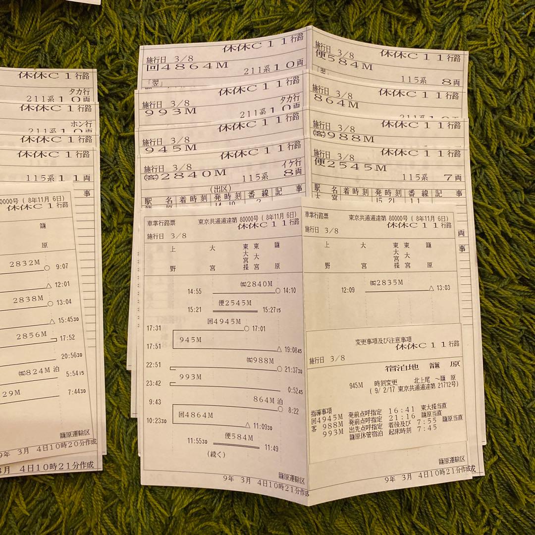 鉄道　スタフ　ミニ　籠原区　10行路