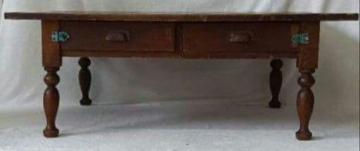 文机　寺子屋　時代家具　昭和レトロ　アンティーク　ローテーブル　引き出し付き