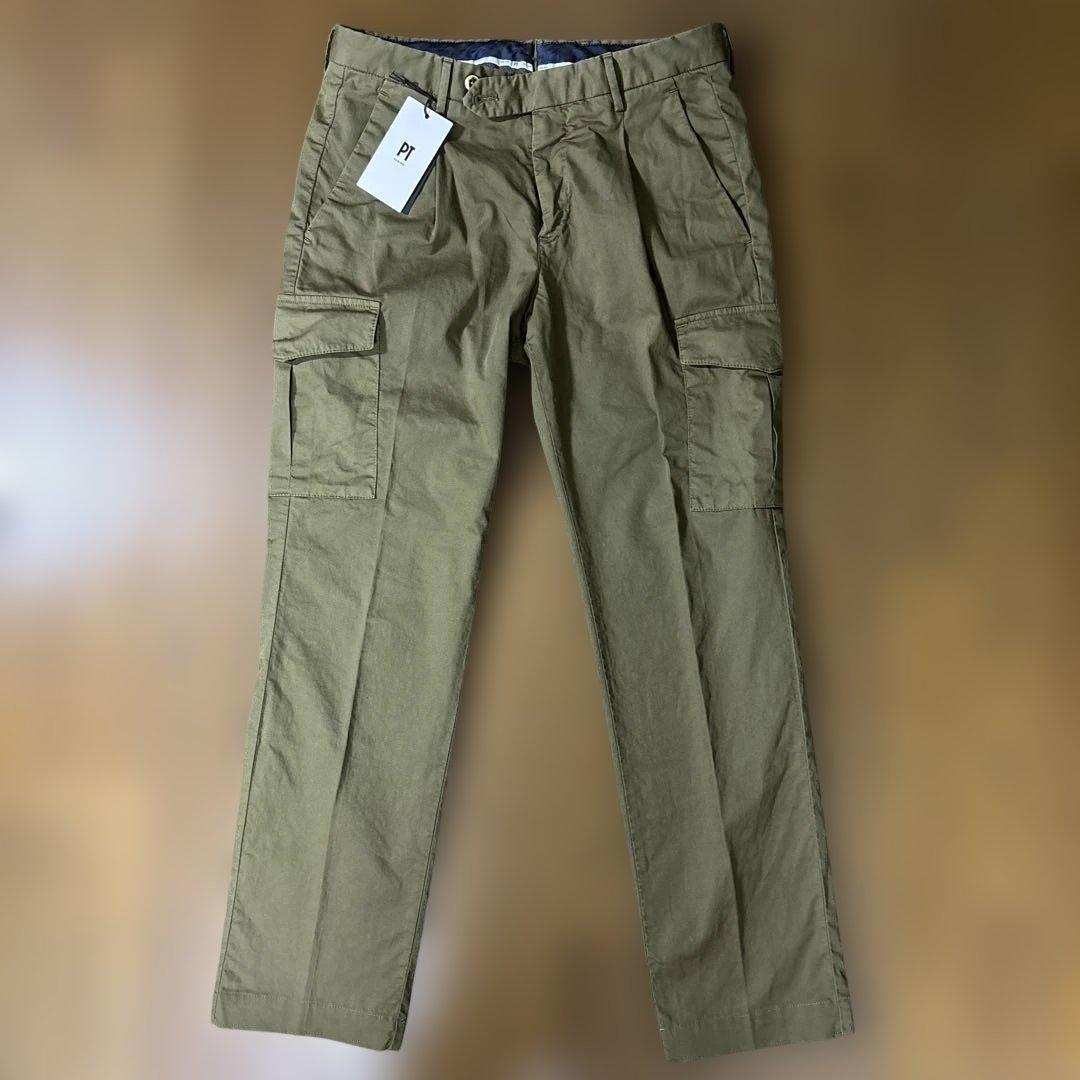 ⭐️【新品、未使用】PT TORINO カーゴパンツ カーキ オリーブ　44