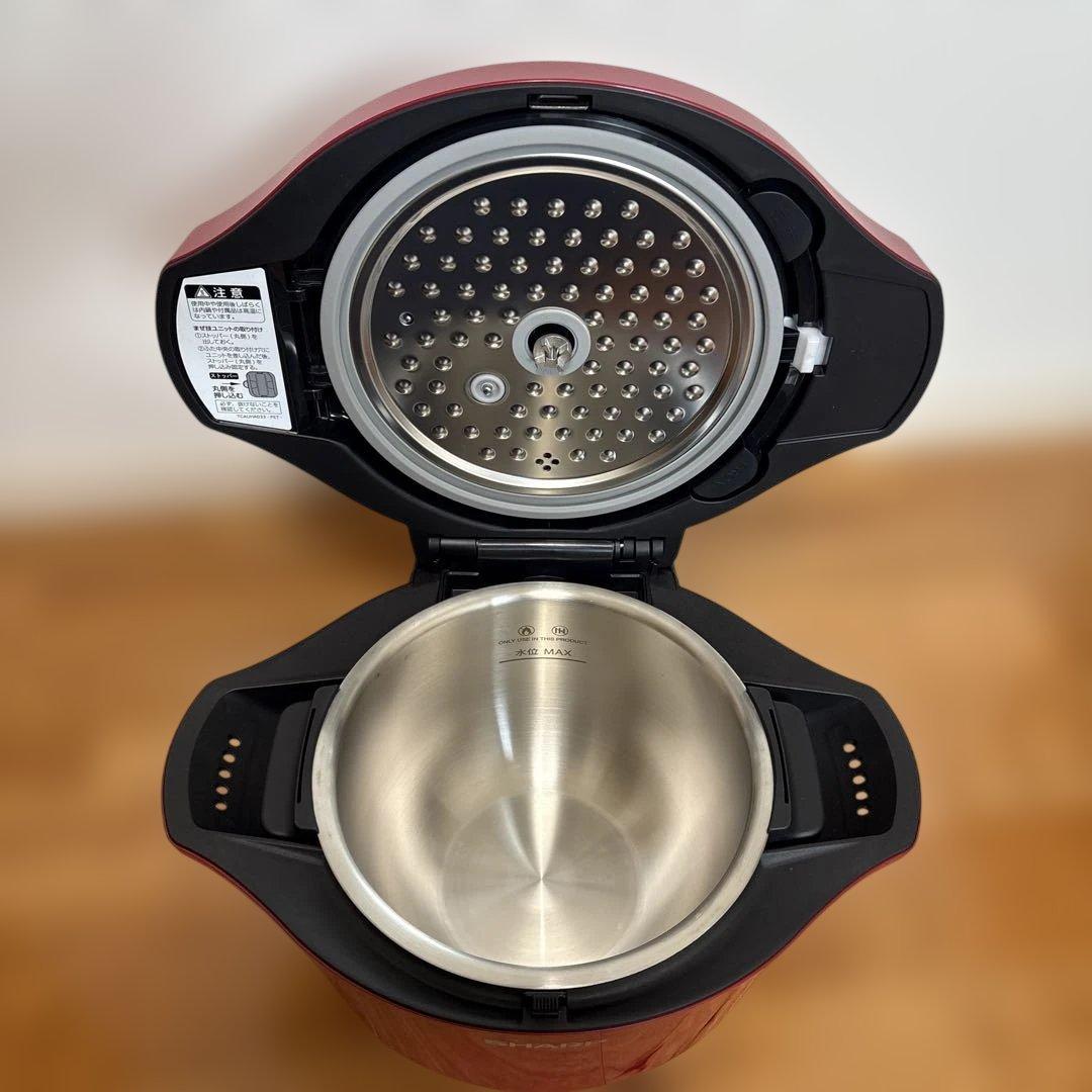 【新品・未使用品】 ヘルシオ ホットクック SHARP KN-HW24E-R