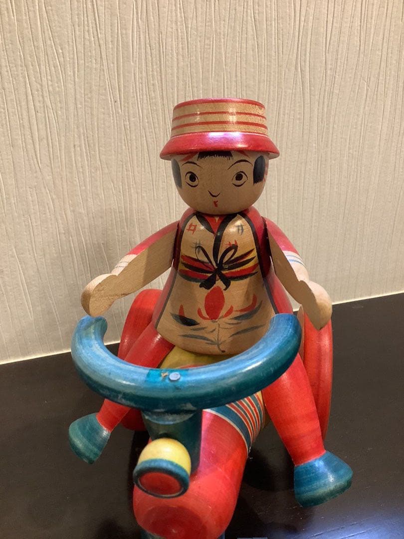 売れたら終わり　自転車玩具こけし　阿部進矢工人　送料込み