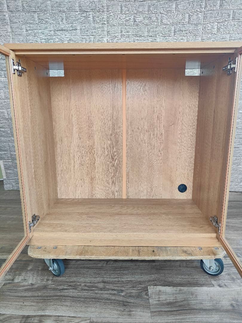 MUJI 無印良品 木製キャビネット ガラス扉 オーク材突板