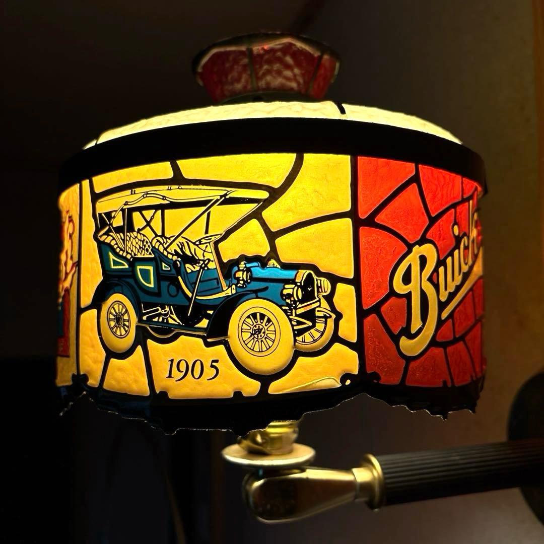 1970年代　ビュイック　ステンドグラス　アドバタイジング　ランプ　ライト　看板