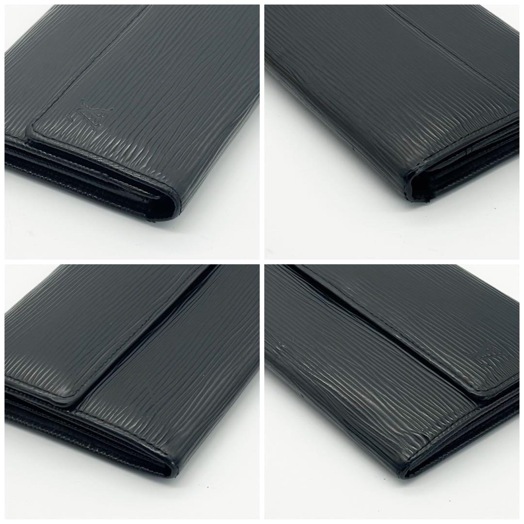 ルイヴィトン　エピ　ポルトモネ　クレディ　ノワール　２つ折り　長財布